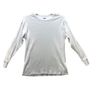 Rugged Frontier Thermal Long Sleeve Shirt XL White Cotton/Polyester Blend